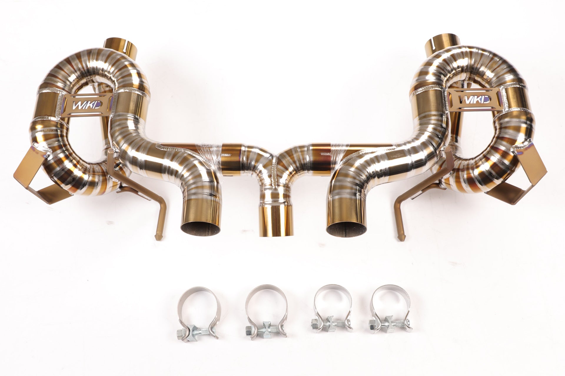 5’9”フィッシュテール Ferrari 458 Italia 4.5L Titanium Catback 2010-2015 (Golden Polish